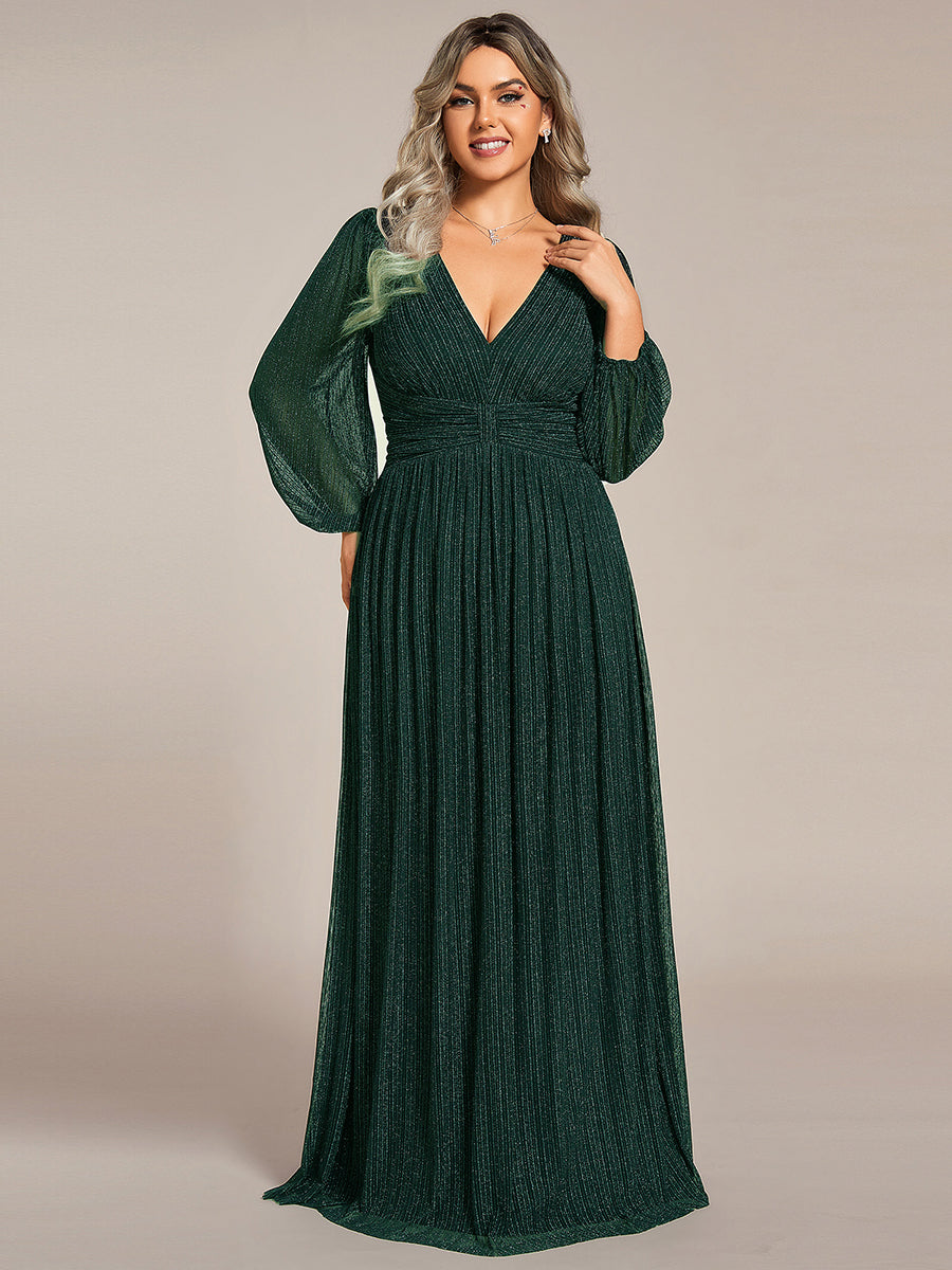 ever BRYM|Sparkle Long Sleeve Formal Evening Dress with A-line Silhouette