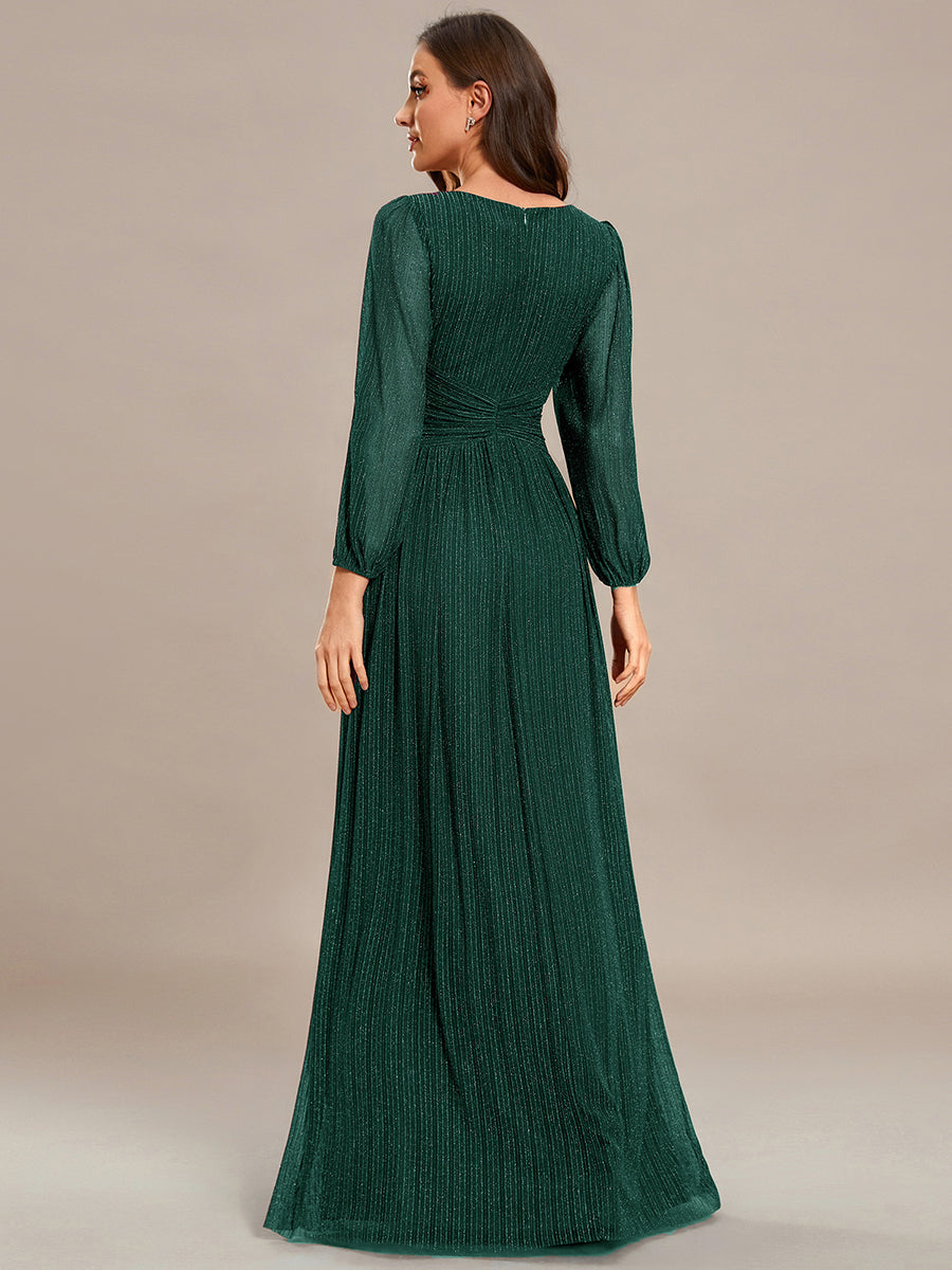 ever BRYM|Sparkle Long Sleeve Formal Evening Dress with A-line Silhouette
