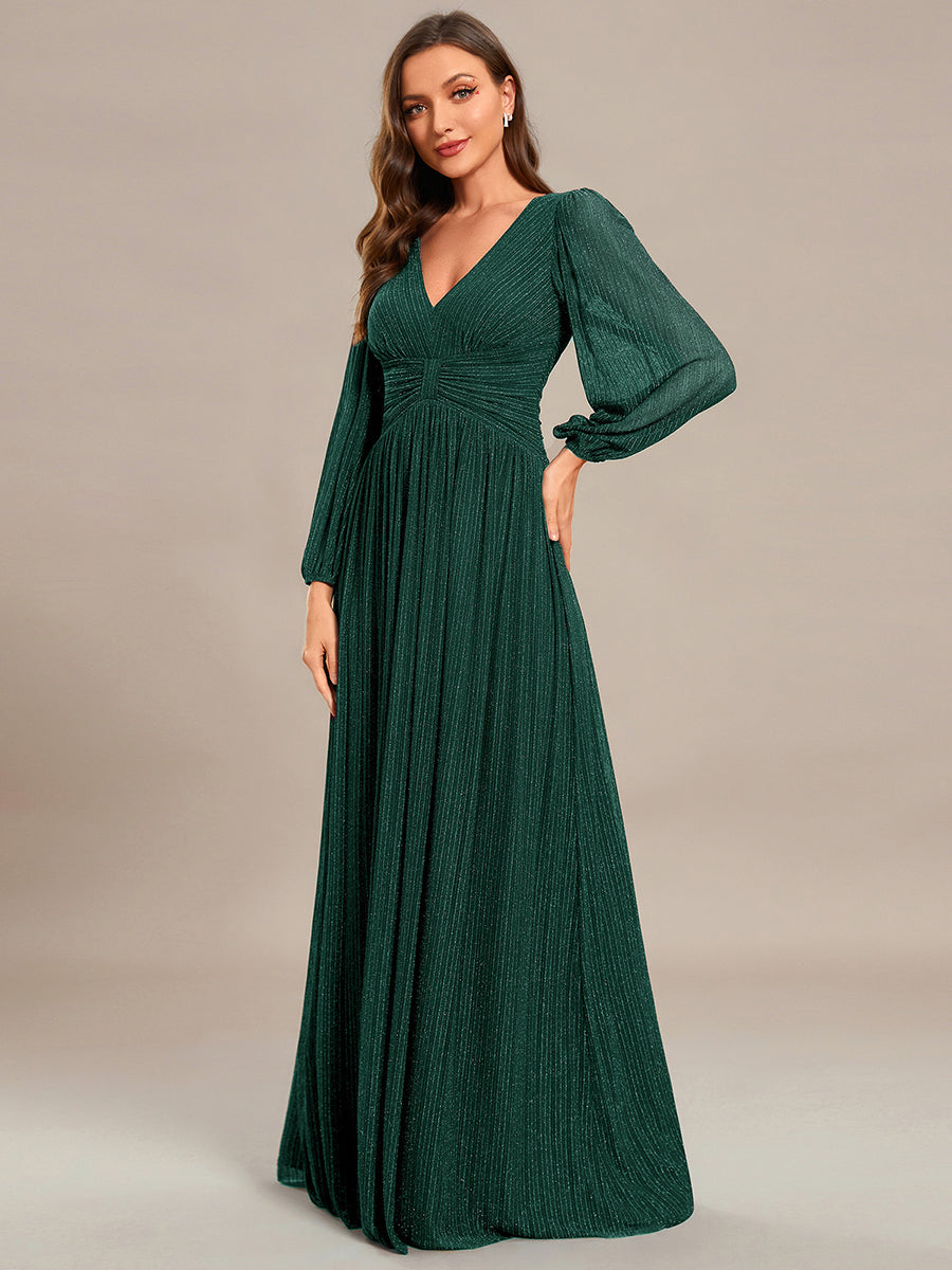 ever BRYM|Sparkle Long Sleeve Formal Evening Dress with A-line Silhouette
