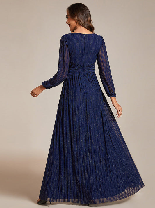 ever BRYM|Sparkle Long Sleeve Formal Evening Dress with A-line Silhouette