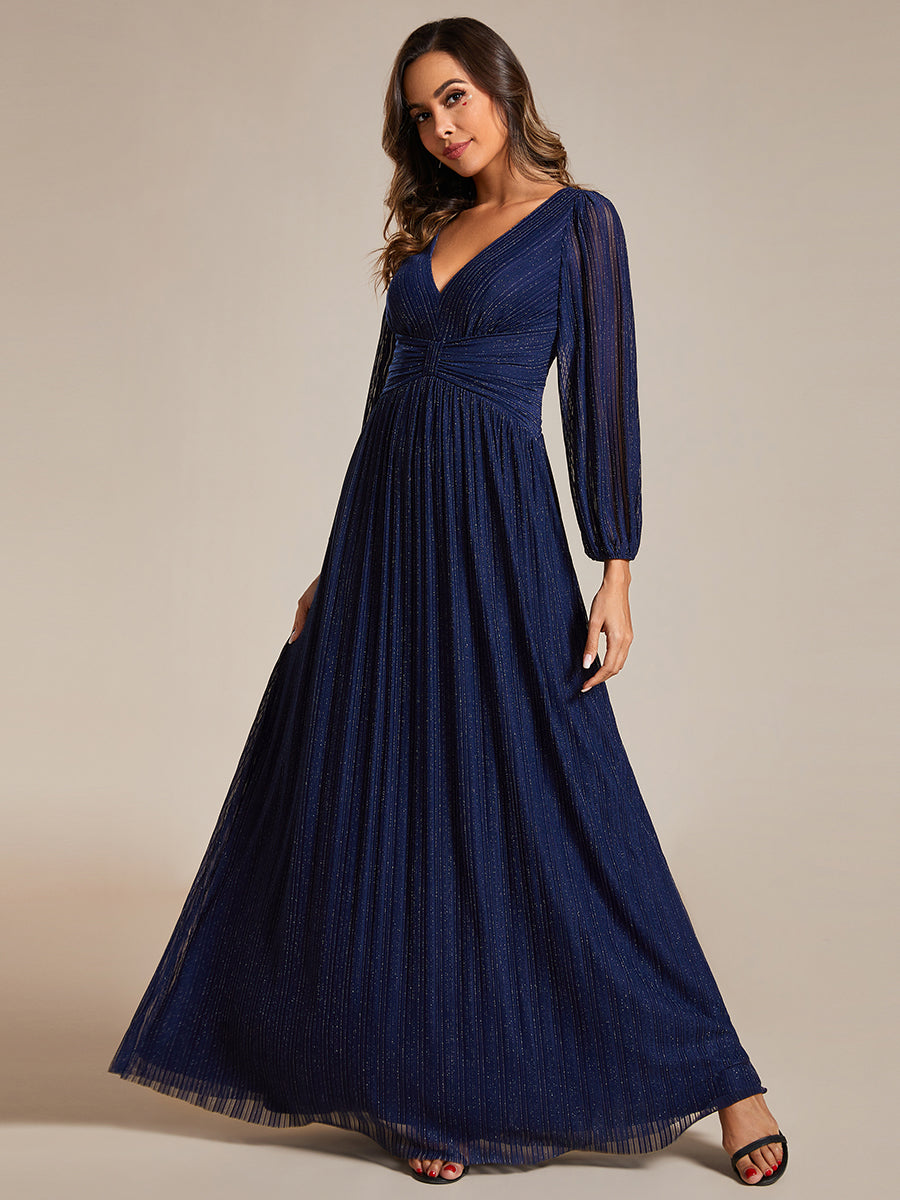 ever BRYM|Sparkle Long Sleeve Formal Evening Dress with A-line Silhouette