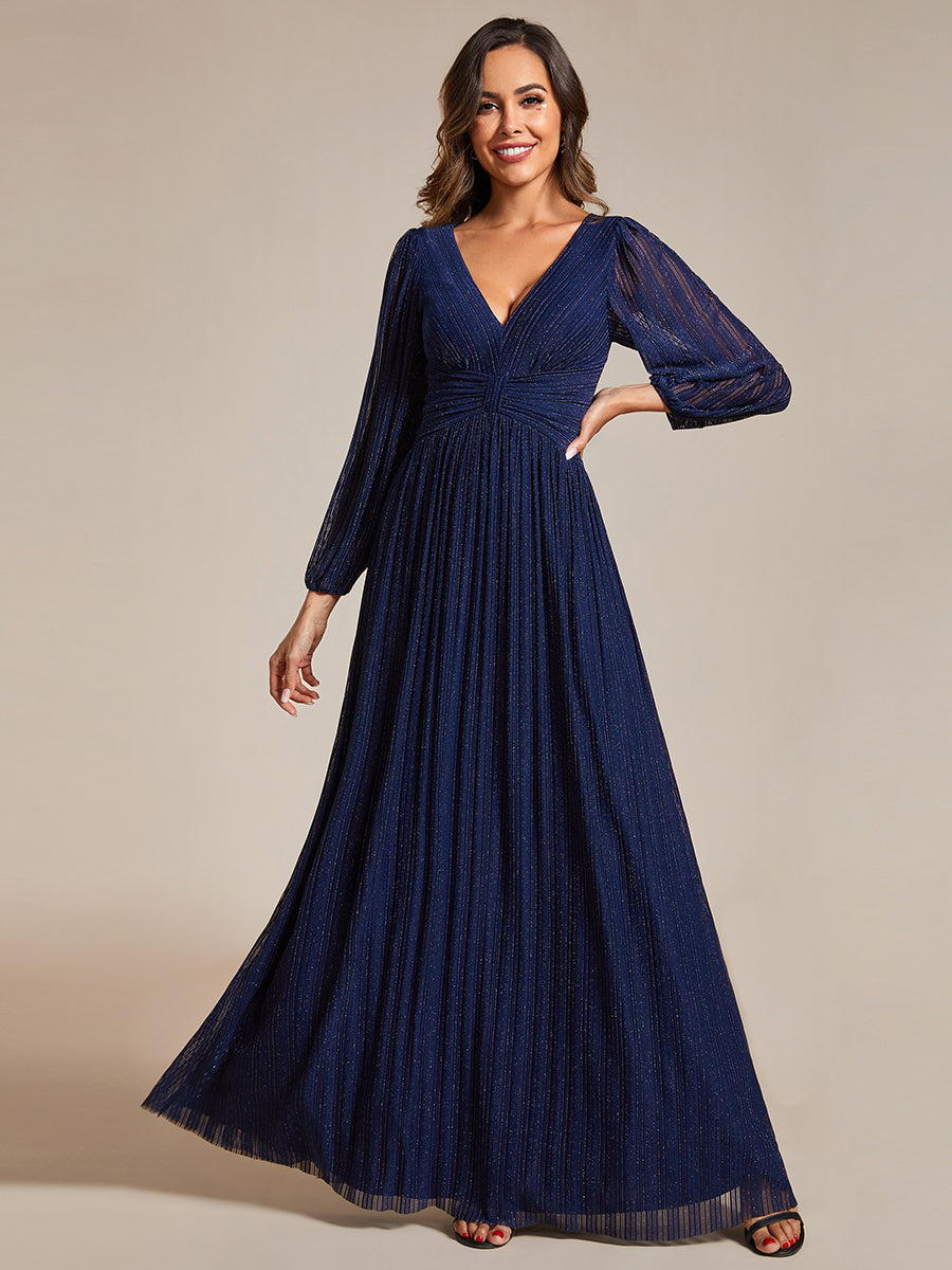 ever BRYM|Sparkle Long Sleeve Formal Evening Dress with A-line Silhouette
