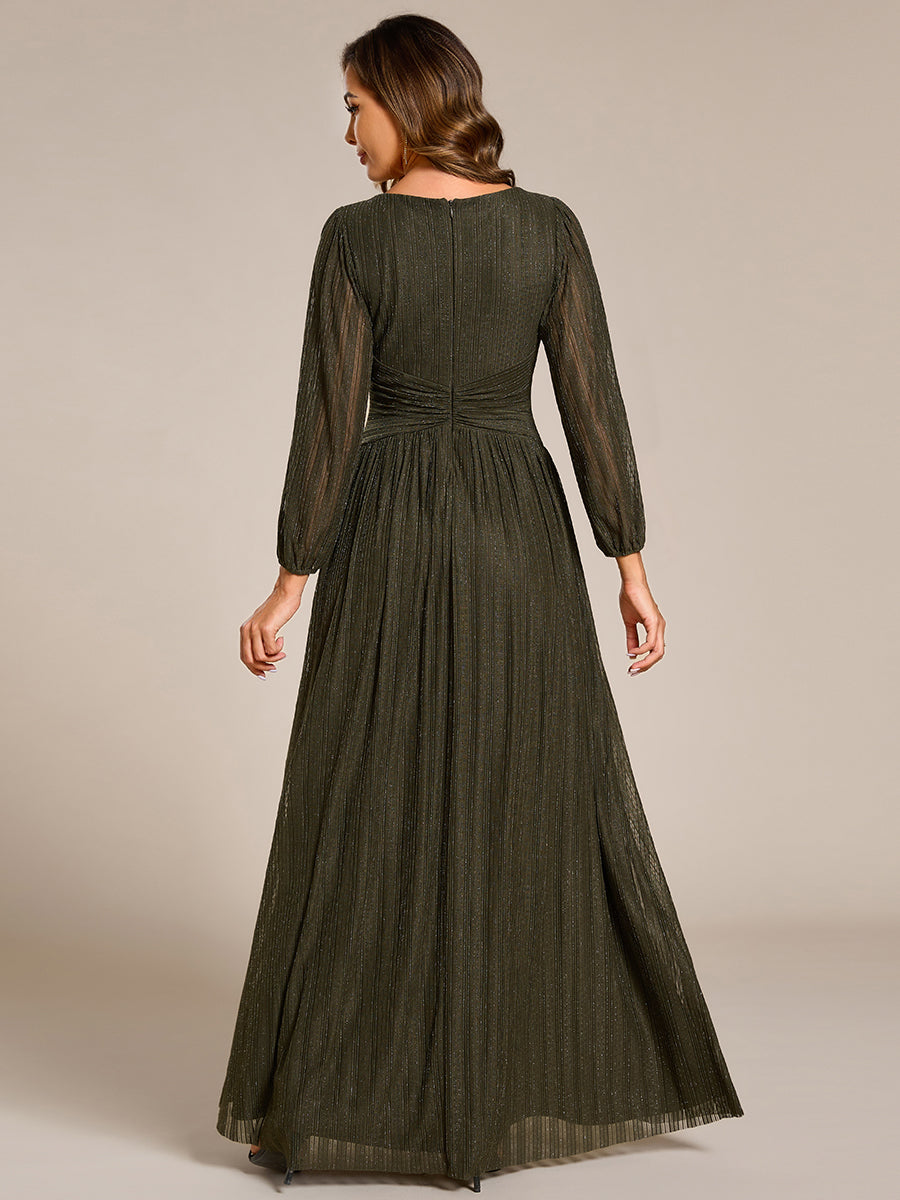 ever BRYM|Sparkle Long Sleeve Formal Evening Dress with A-line Silhouette