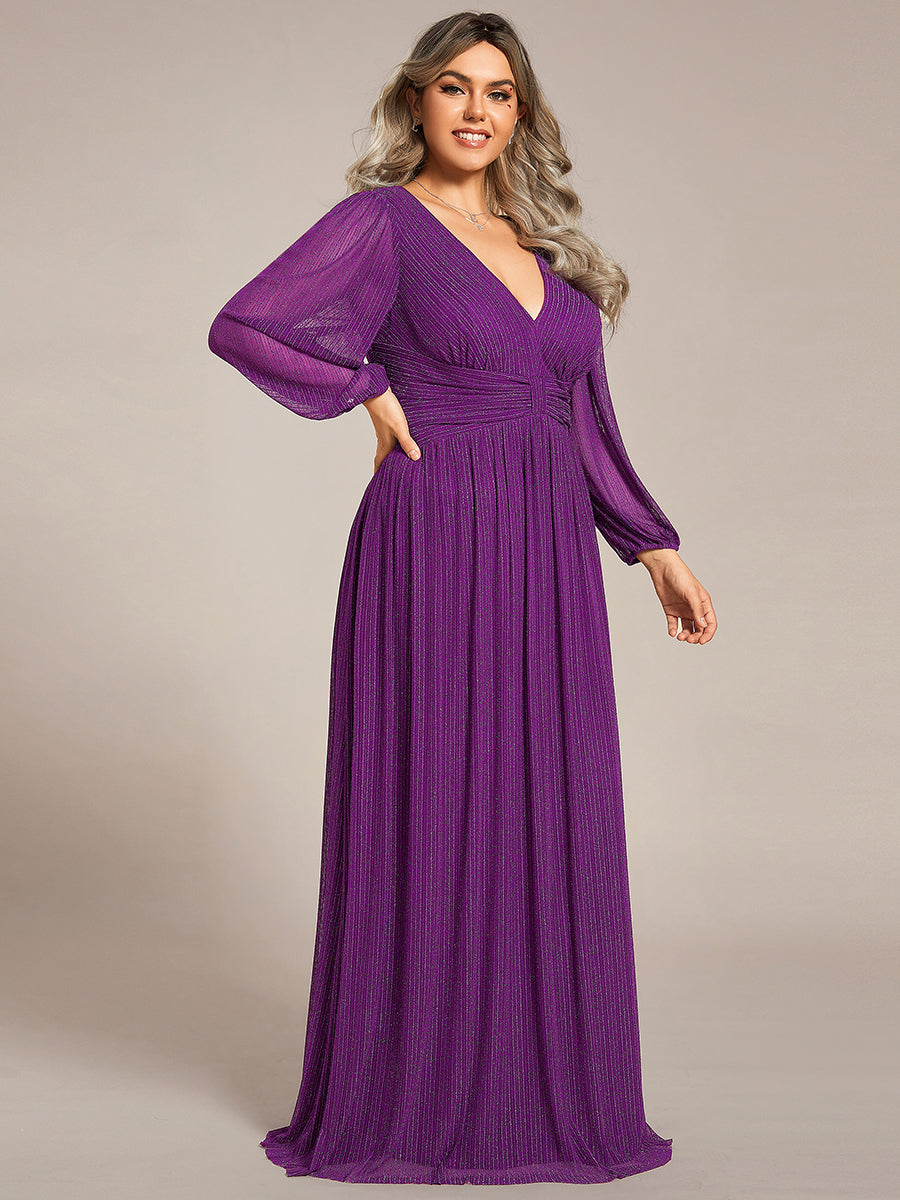 ever BRYM|Sparkle Long Sleeve Formal Evening Dress with A-line Silhouette