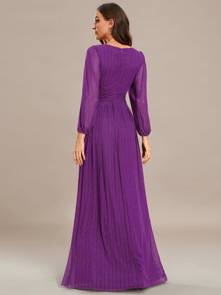 ever BRYM|Sparkle Long Sleeve Formal Evening Dress with A-line Silhouette