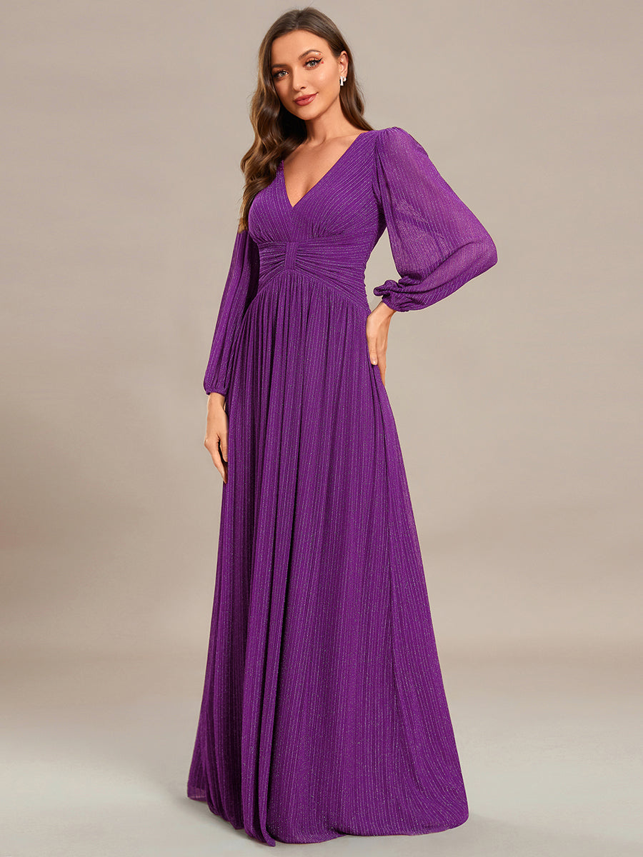 ever BRYM|Sparkle Long Sleeve Formal Evening Dress with A-line Silhouette