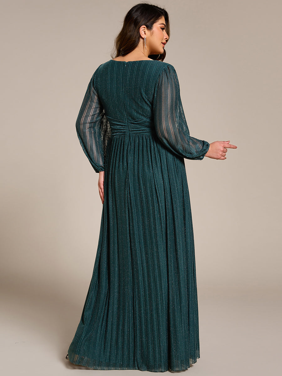 ever BRYM|Sparkle Long Sleeve Formal Evening Dress with A-line Silhouette