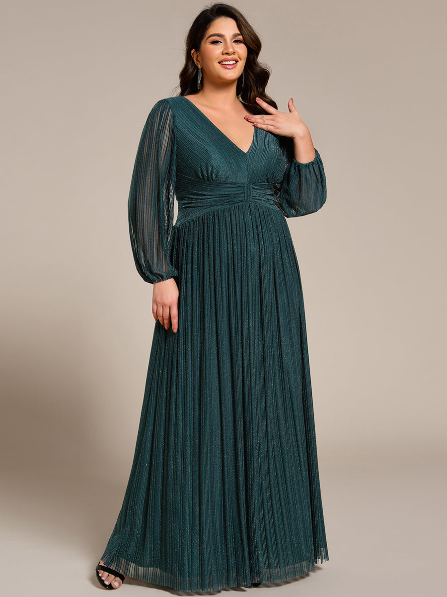 ever BRYM|Sparkle Long Sleeve Formal Evening Dress with A-line Silhouette