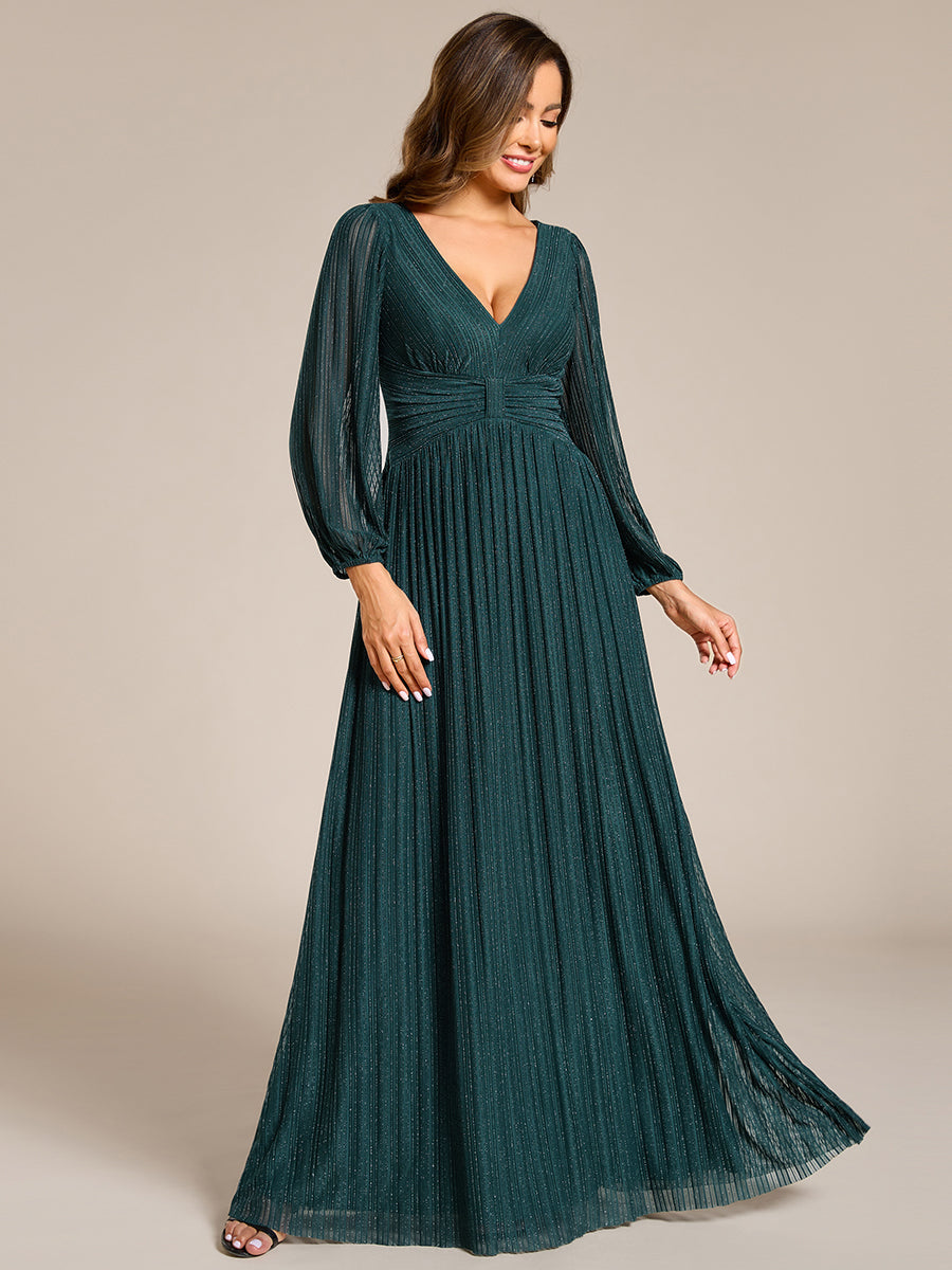 ever BRYM|Sparkle Long Sleeve Formal Evening Dress with A-line Silhouette