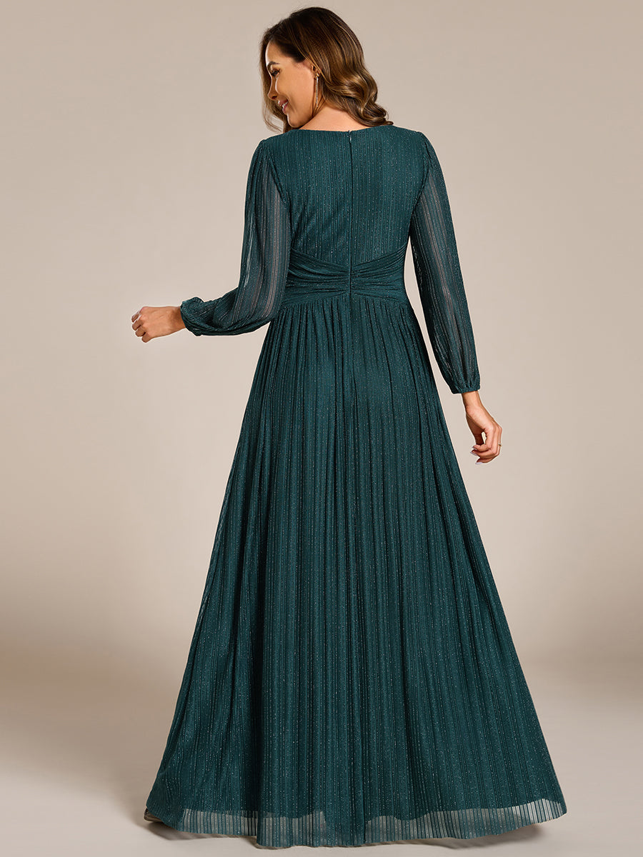 ever BRYM|Sparkle Long Sleeve Formal Evening Dress with A-line Silhouette