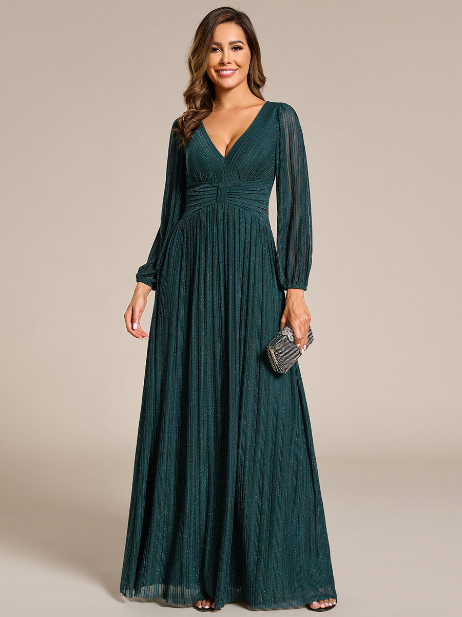 ever BRYM|Sparkle Long Sleeve Formal Evening Dress with A-line Silhouette