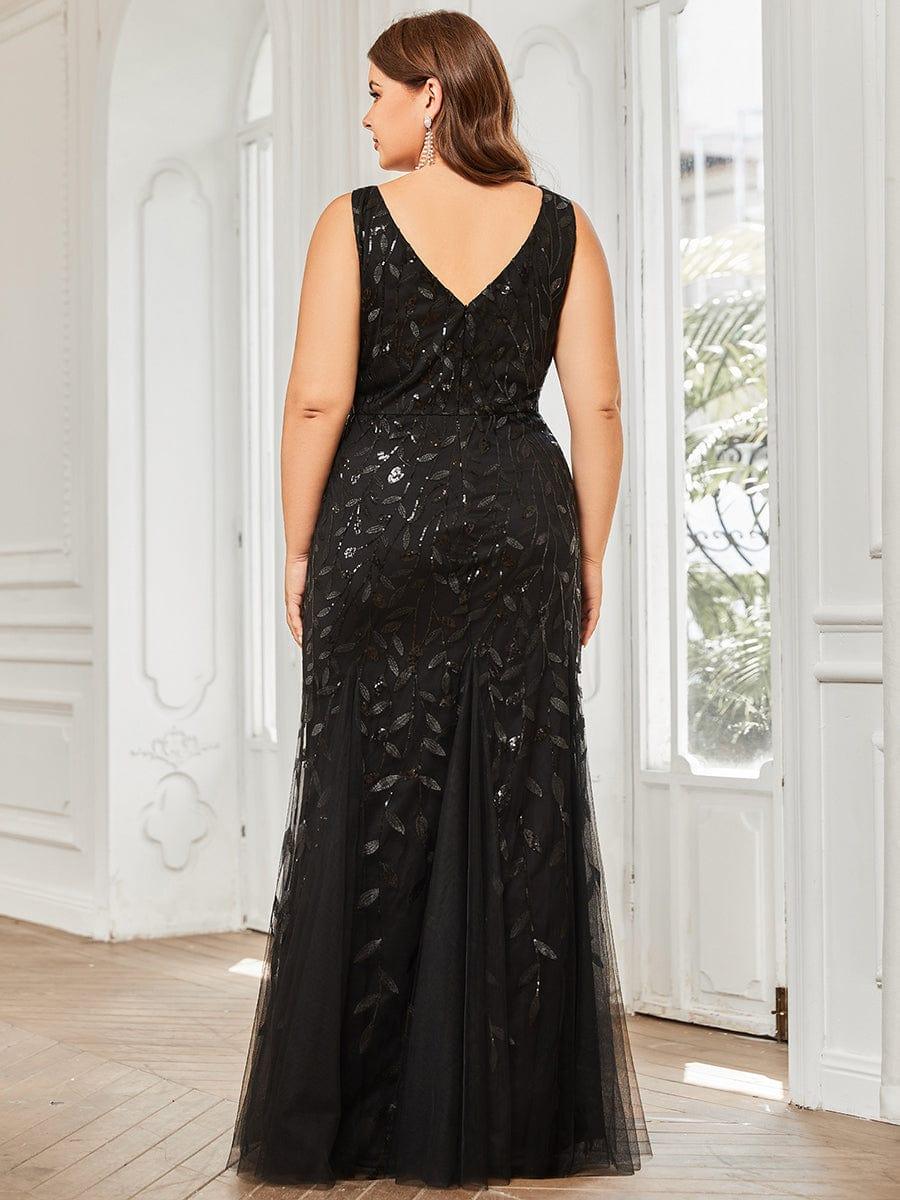 ever ORIEL|Women's Double V-Neck Fishtail Sequins Evening Dress