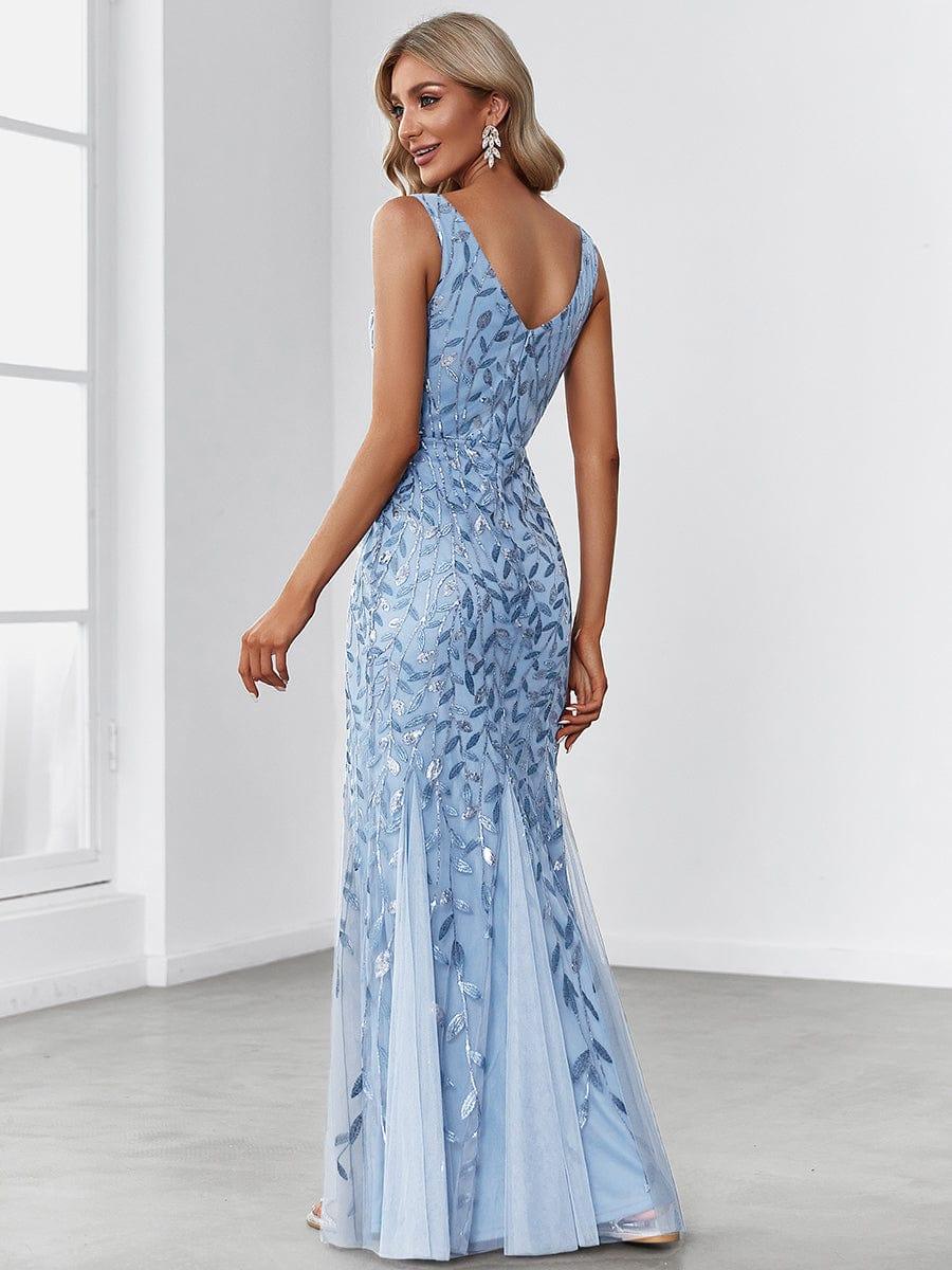 ever ORIEL|Women's Double V-Neck Fishtail Sequins Evening Dress