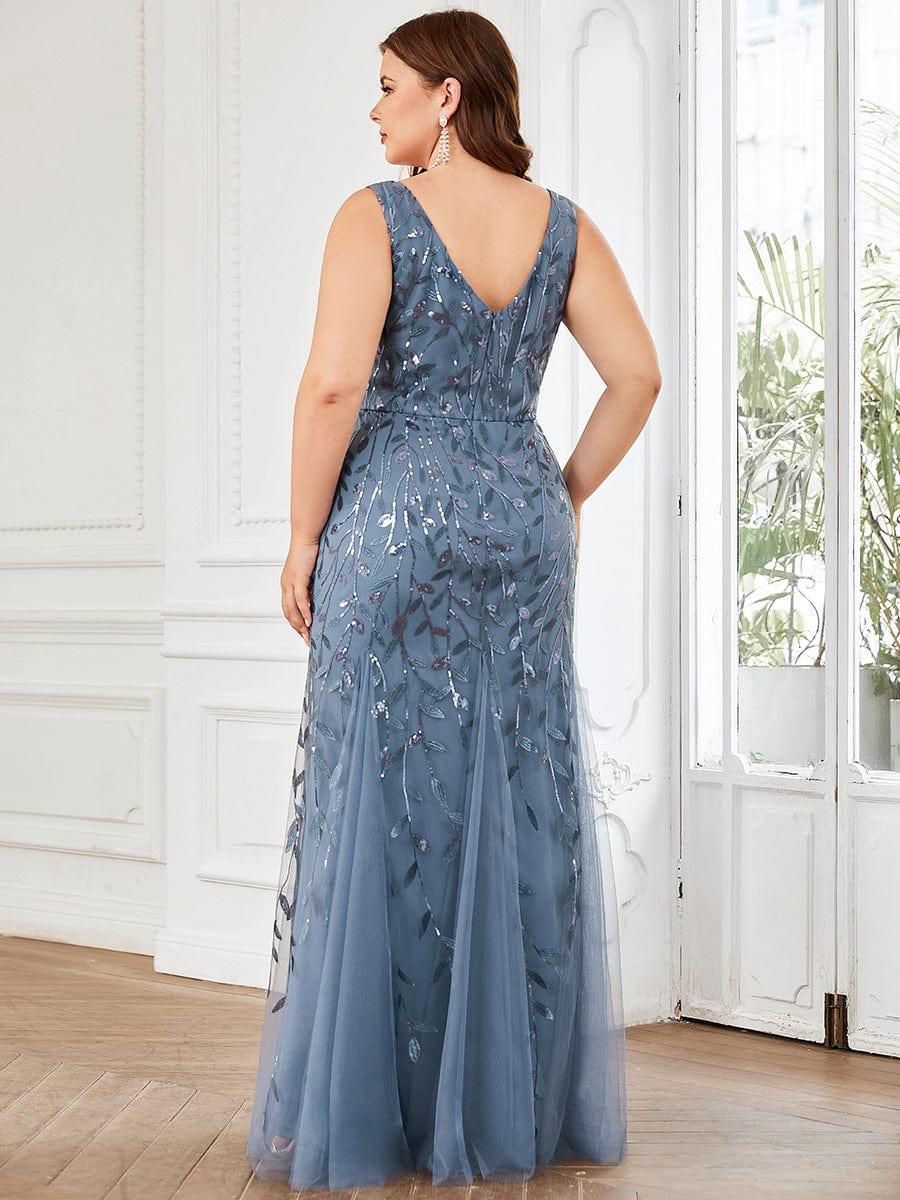 ever ORIEL|Women's Double V-Neck Fishtail Sequins Evening Dress