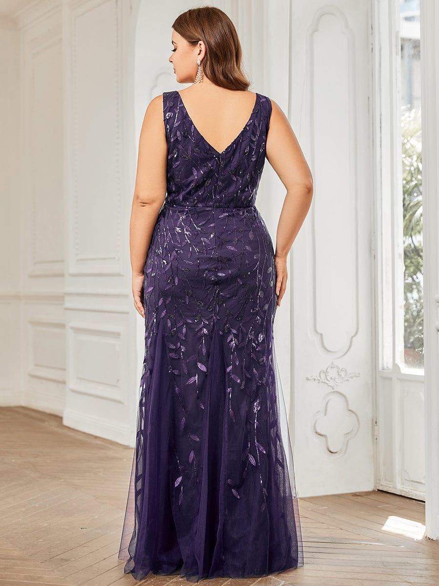 ever ORIEL|Women's Double V-Neck Fishtail Sequins Evening Dress
