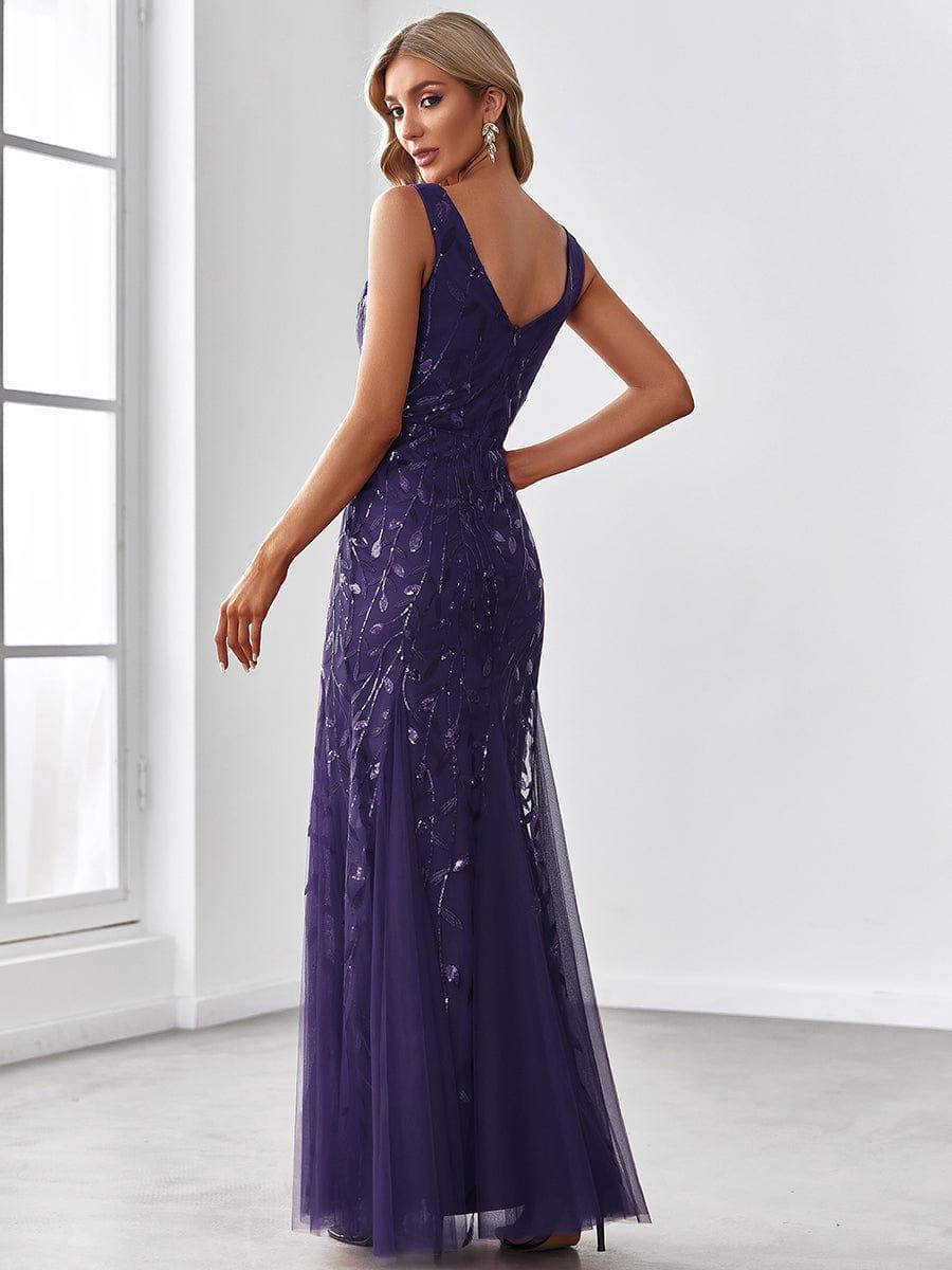ever ORIEL|Women's Double V-Neck Fishtail Sequins Evening Dress