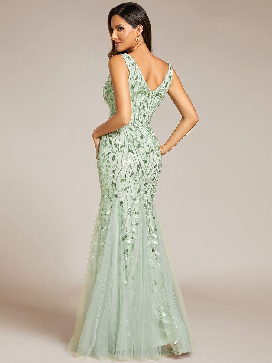 ever ORIEL|Women's Double V-Neck Fishtail Sequins Evening Dress