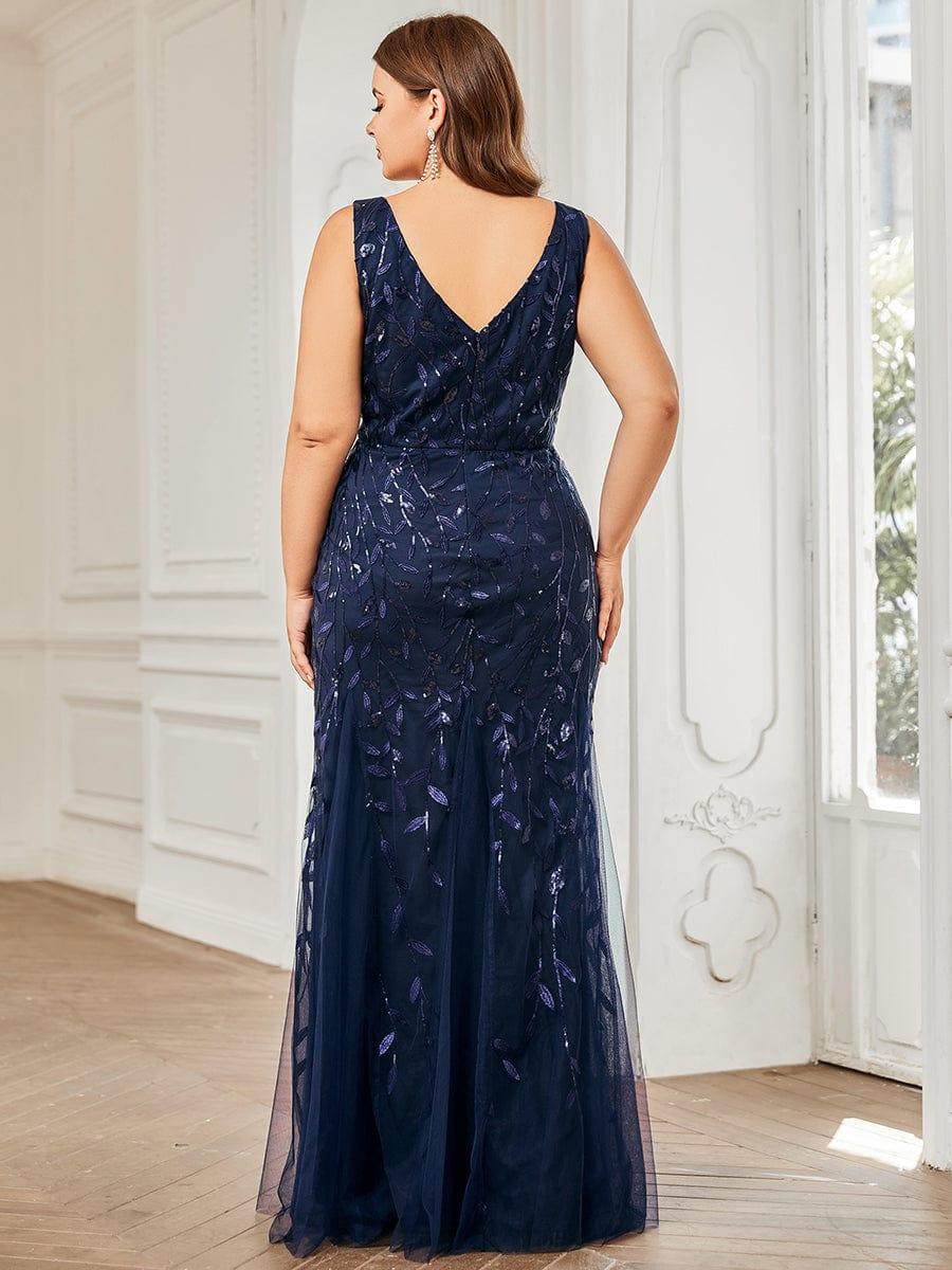 ever ORIEL|Women's Double V-Neck Fishtail Sequins Evening Dress