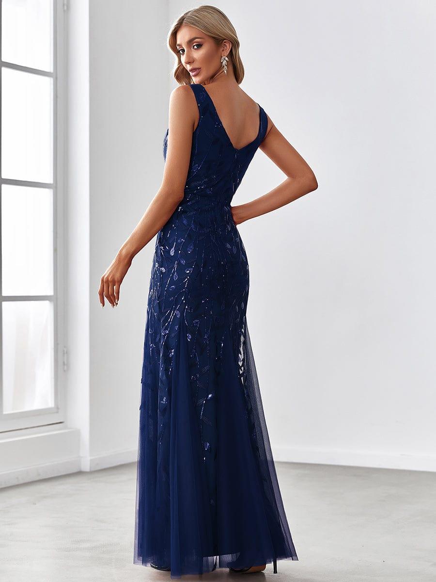 ever ORIEL|Women's Double V-Neck Fishtail Sequins Evening Dress