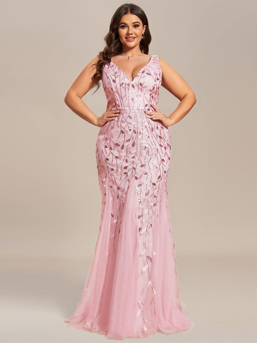 ever ORIEL|Women's Double V-Neck Fishtail Sequins Evening Dress