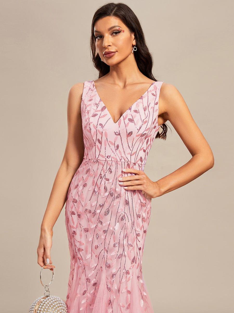 ever ORIEL|Women's Double V-Neck Fishtail Sequins Evening Dress