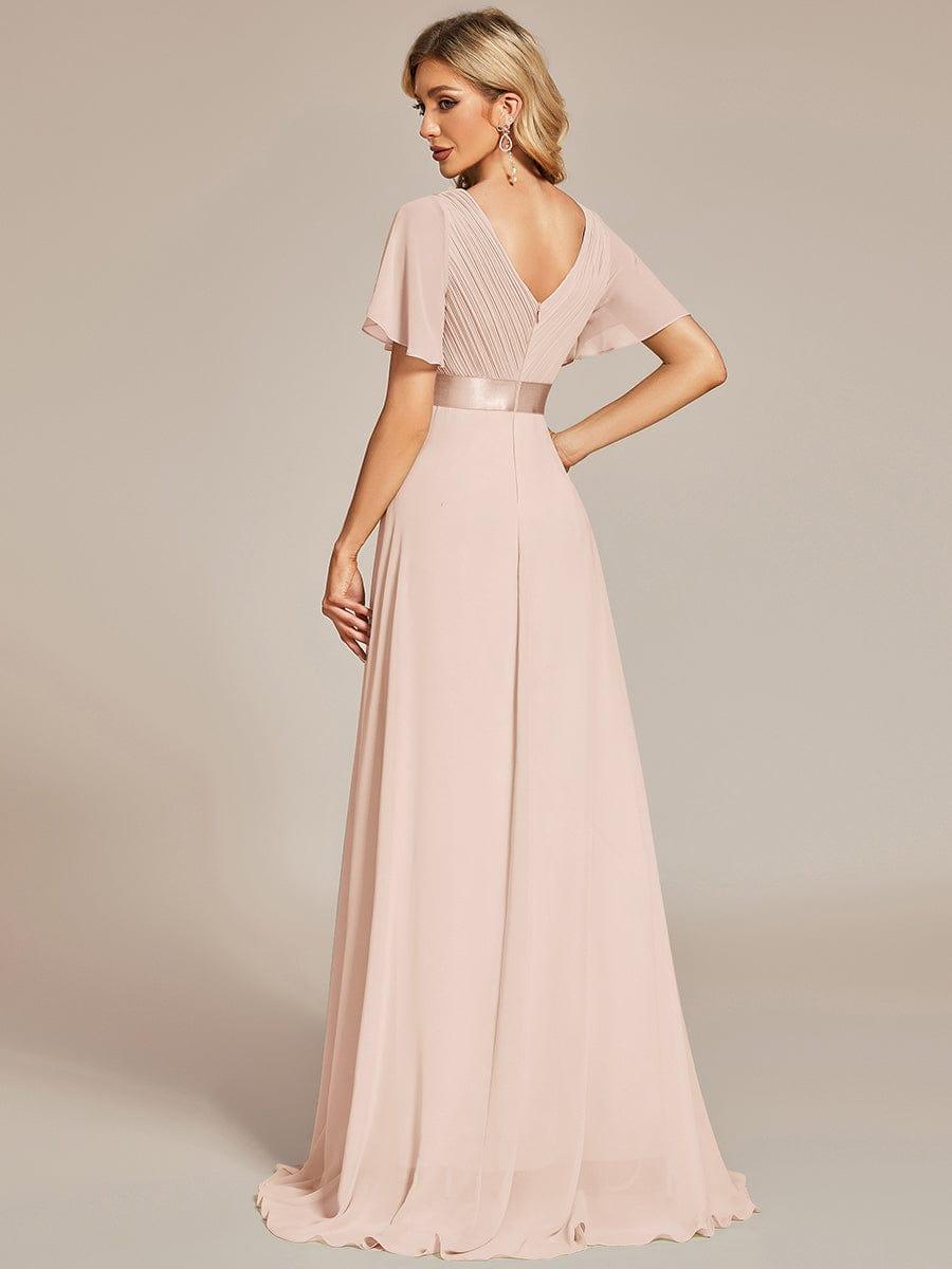 ever MONICA|High Waist Short Sleeves Bridesmaid Dress