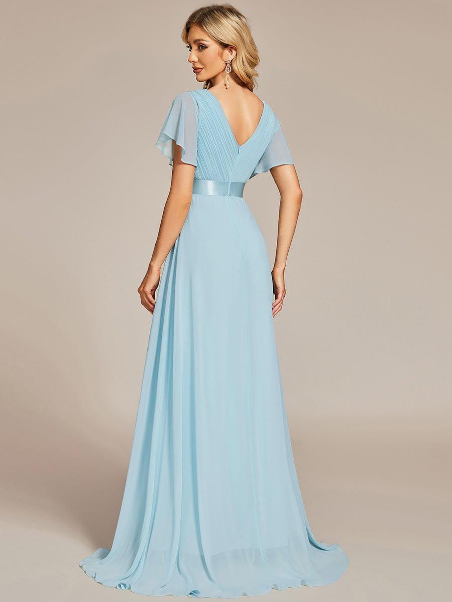 ever MONICA|High Waist Short Sleeves Bridesmaid Dress