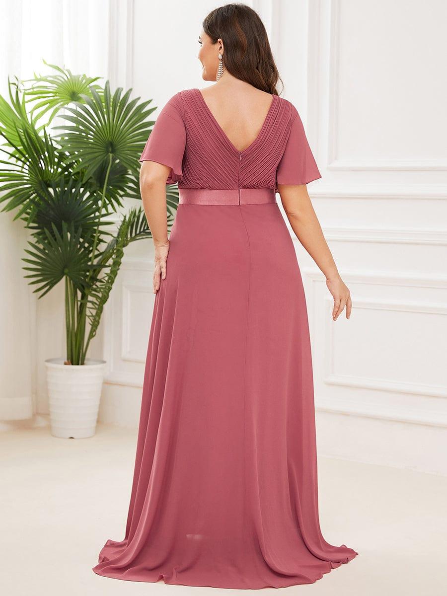 ever MONICA|High Waist Short Sleeves Bridesmaid Dress