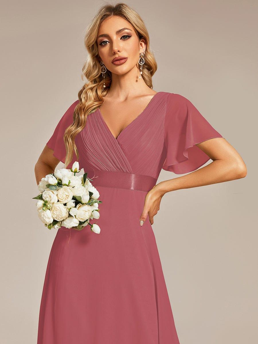 ever MONICA|High Waist Short Sleeves Bridesmaid Dress