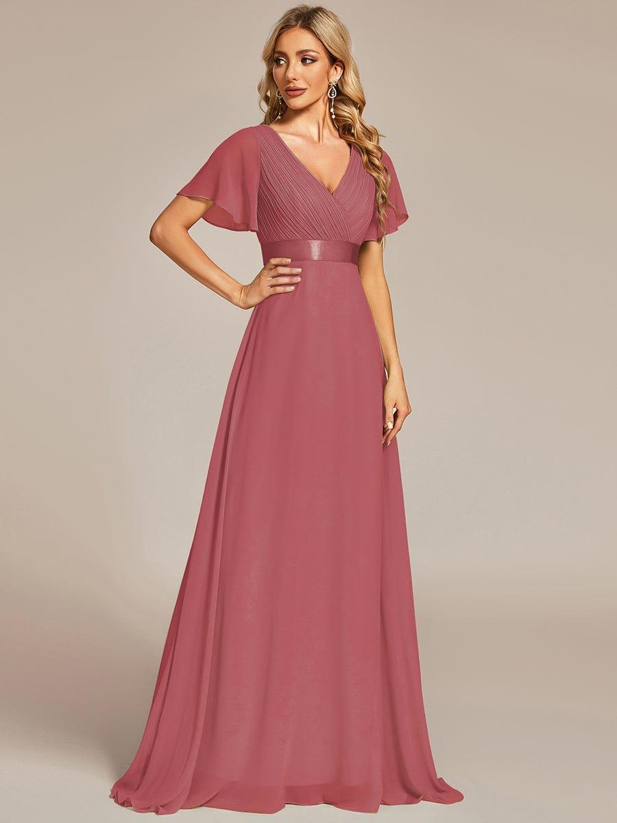 ever MONICA|High Waist Short Sleeves Bridesmaid Dress