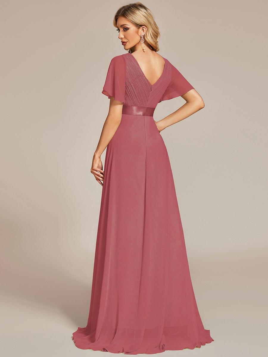 ever MONICA|High Waist Short Sleeves Bridesmaid Dress
