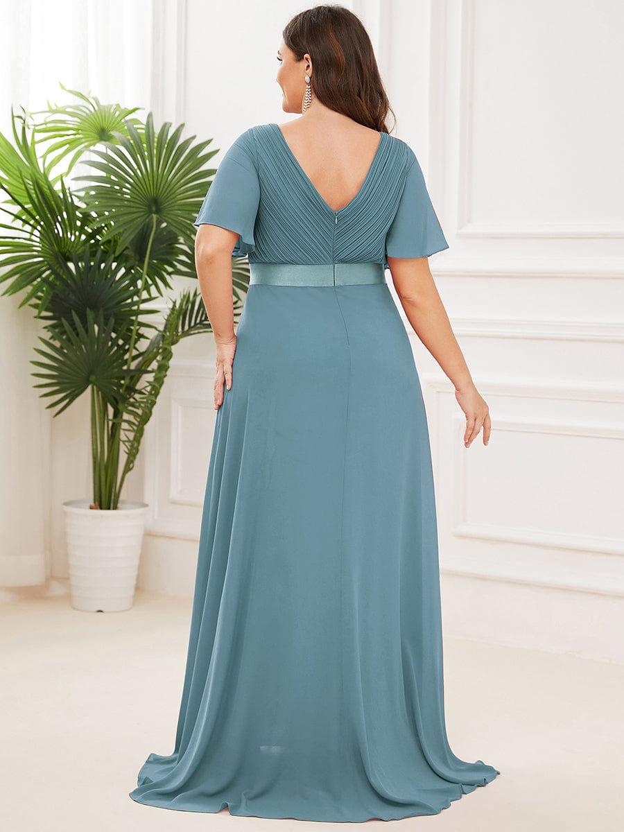 ever MONICA|High Waist Short Sleeves Bridesmaid Dress