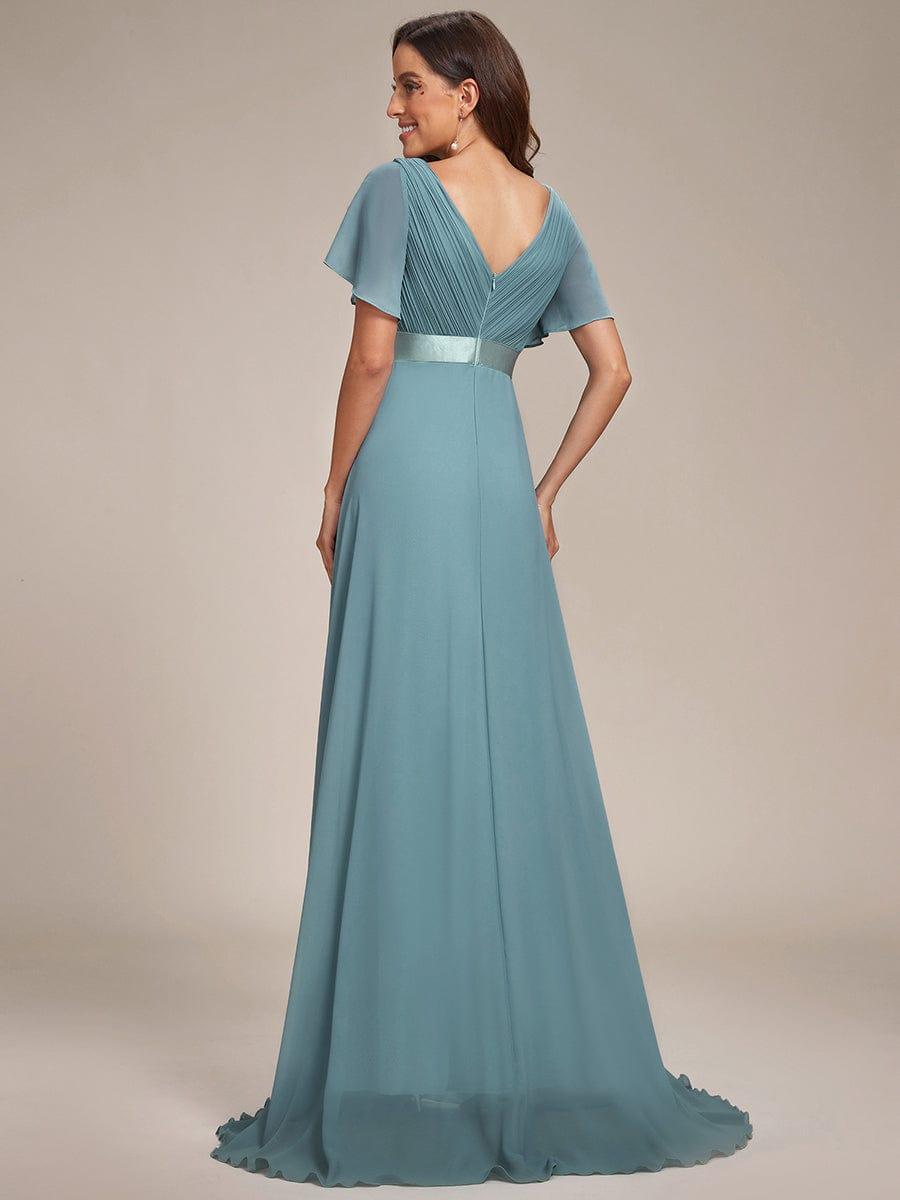 ever MONICA|High Waist Short Sleeves Bridesmaid Dress