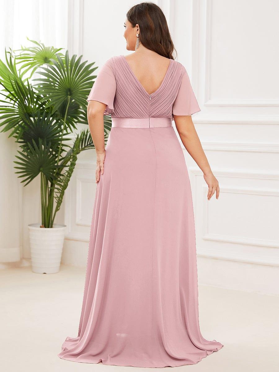 ever MONICA|High Waist Short Sleeves Bridesmaid Dress