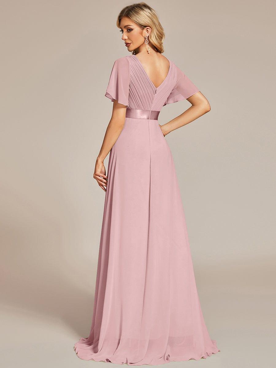 ever MONICA|High Waist Short Sleeves Bridesmaid Dress