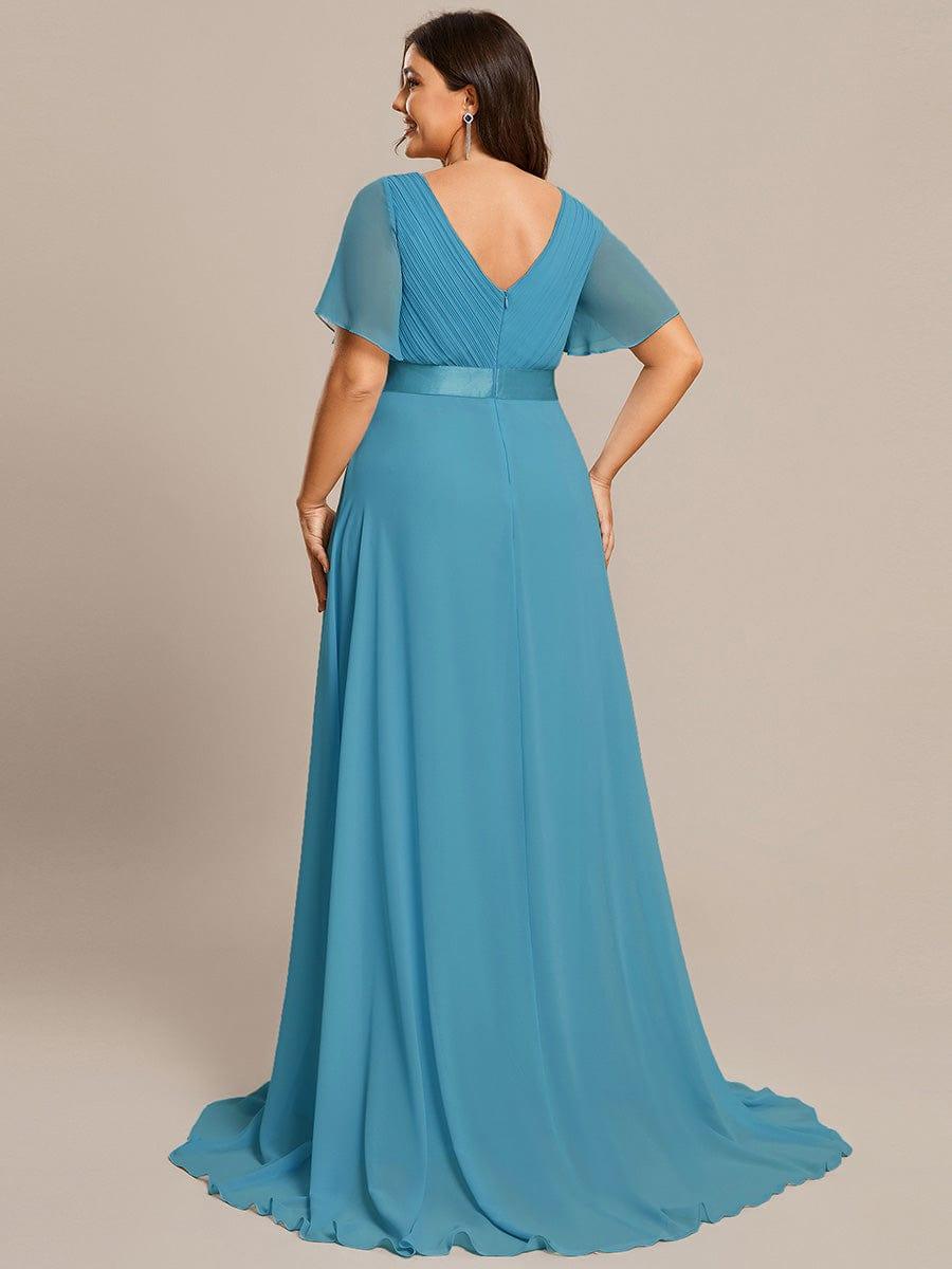ever MONICA|High Waist Short Sleeves Bridesmaid Dress