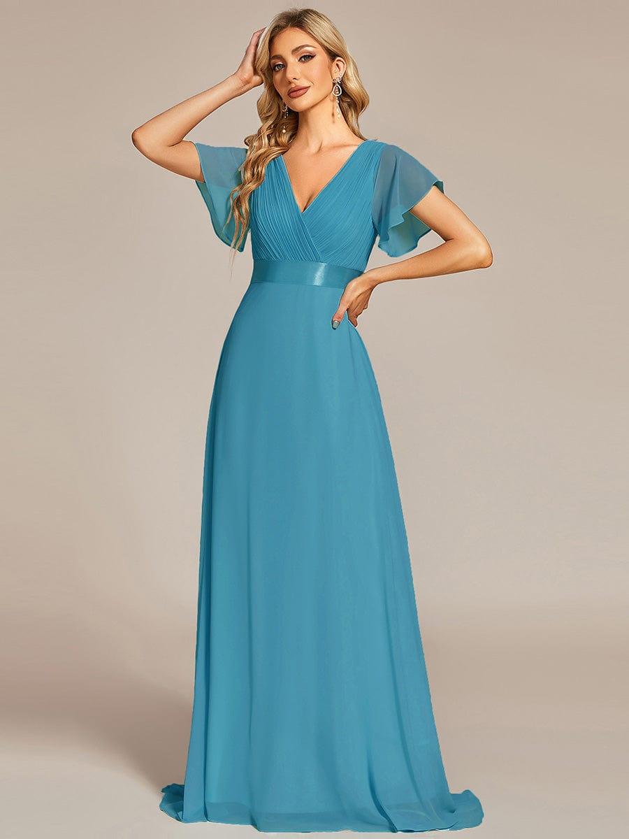 ever MONICA|High Waist Short Sleeves Bridesmaid Dress
