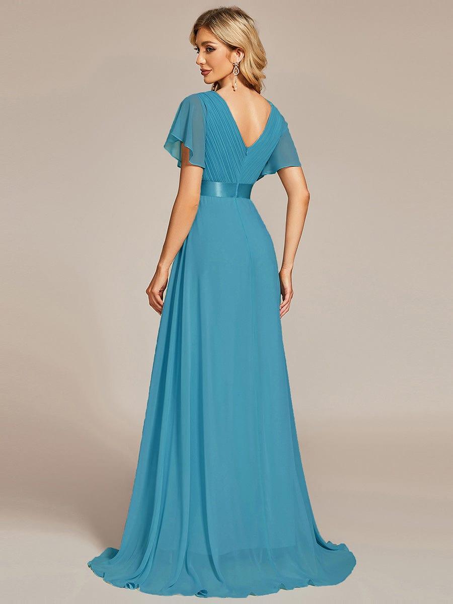 ever MONICA|High Waist Short Sleeves Bridesmaid Dress