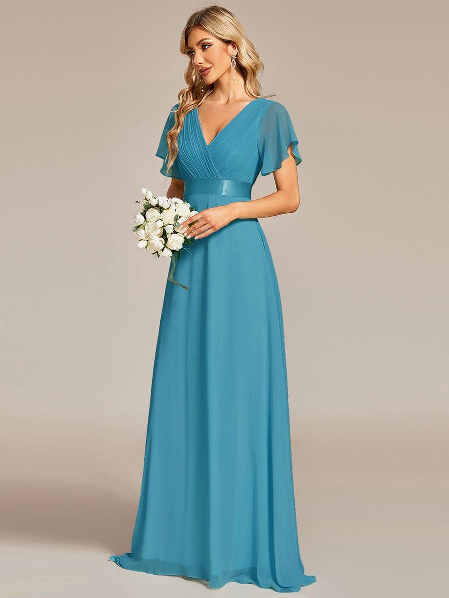 ever MONICA|High Waist Short Sleeves Bridesmaid Dress