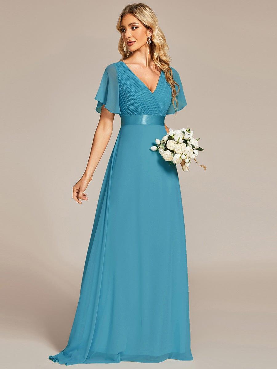 ever MONICA|High Waist Short Sleeves Bridesmaid Dress