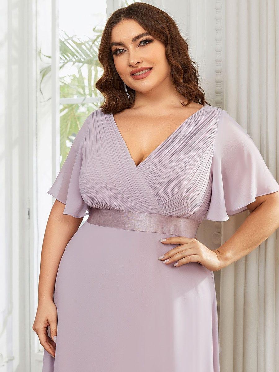 ever MONICA|High Waist Short Sleeves Bridesmaid Dress