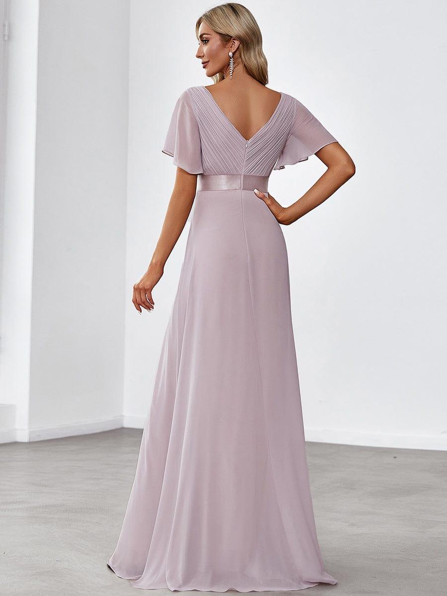 ever MONICA|High Waist Short Sleeves Bridesmaid Dress