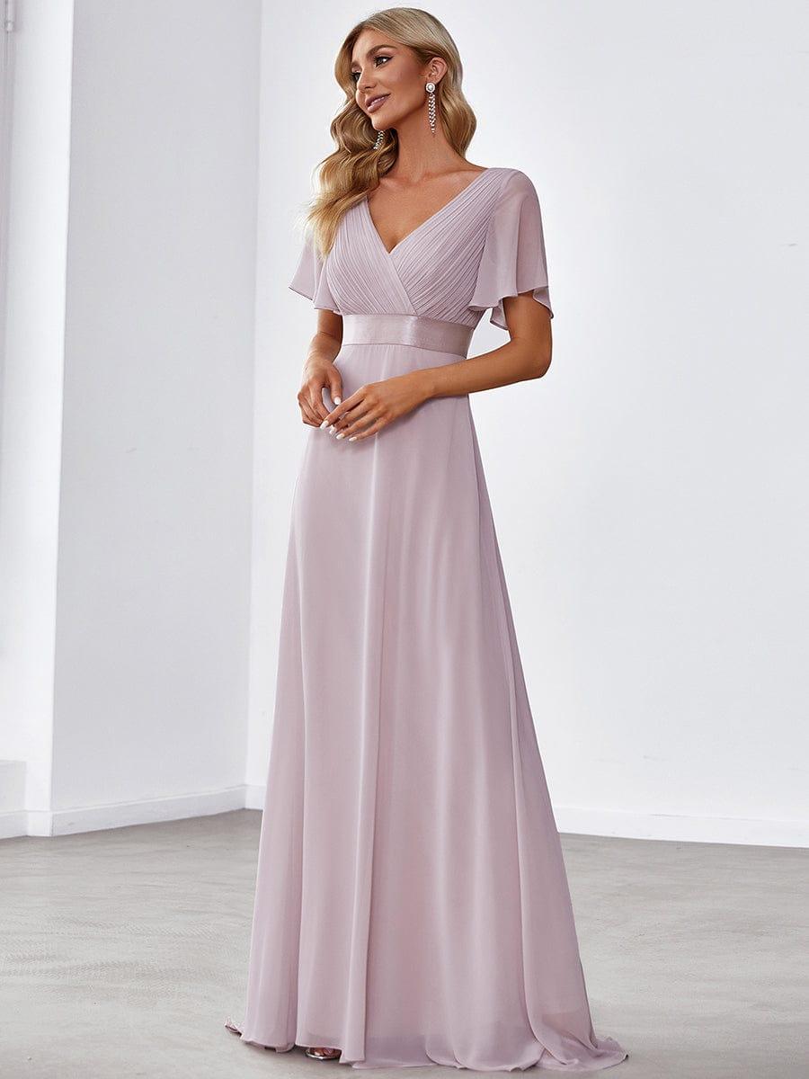 ever MONICA|High Waist Short Sleeves Bridesmaid Dress