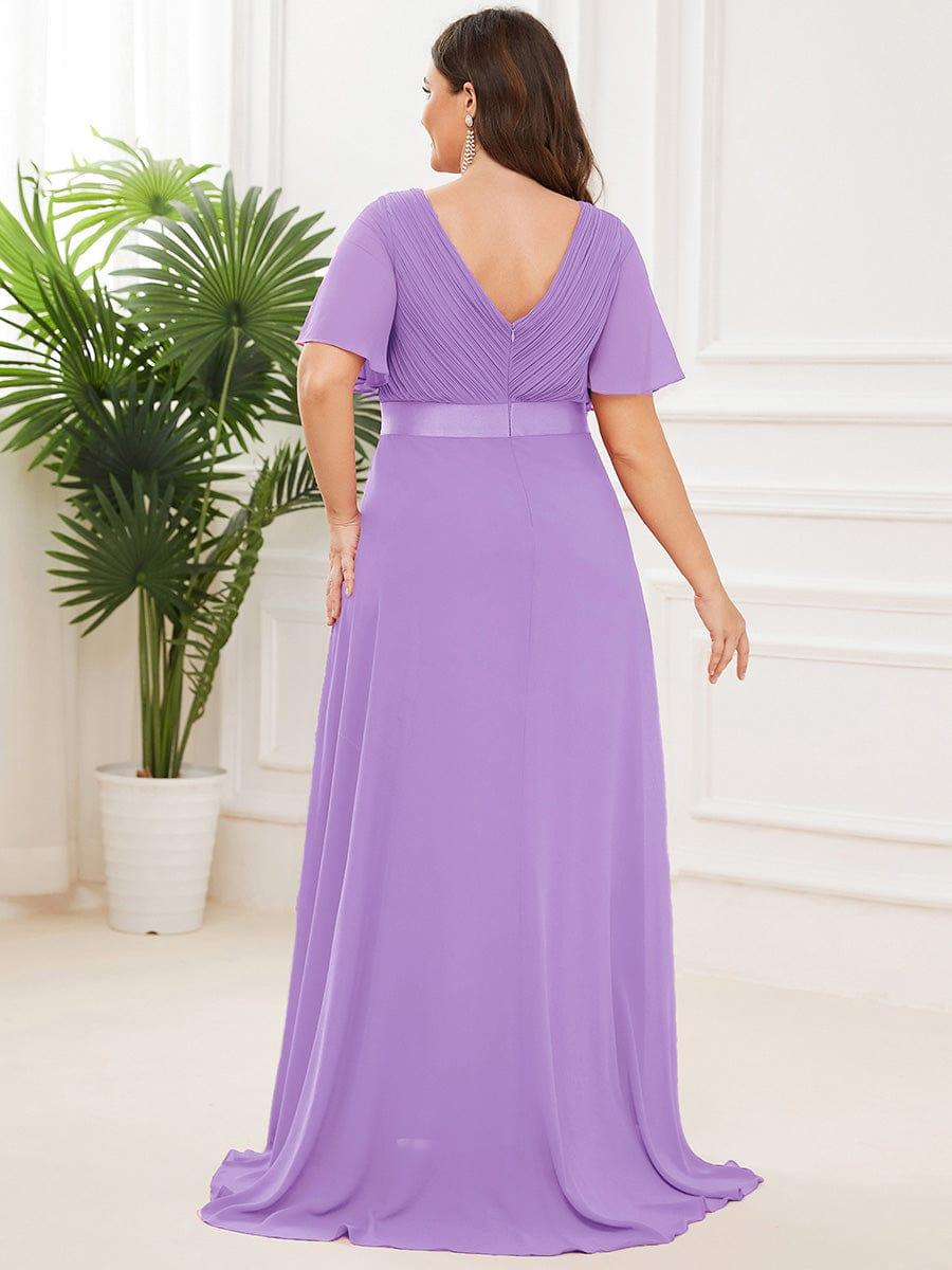 ever MONICA|High Waist Short Sleeves Bridesmaid Dress