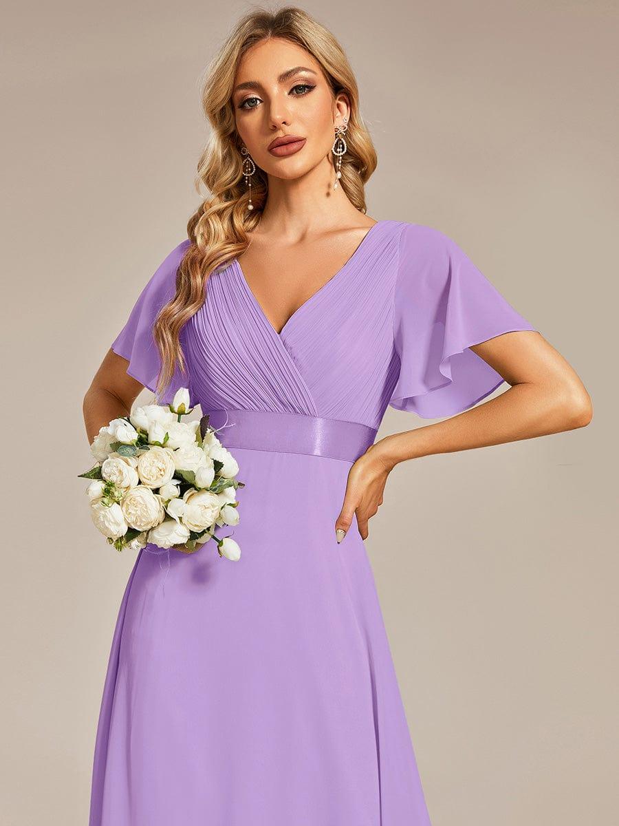 ever MONICA|High Waist Short Sleeves Bridesmaid Dress