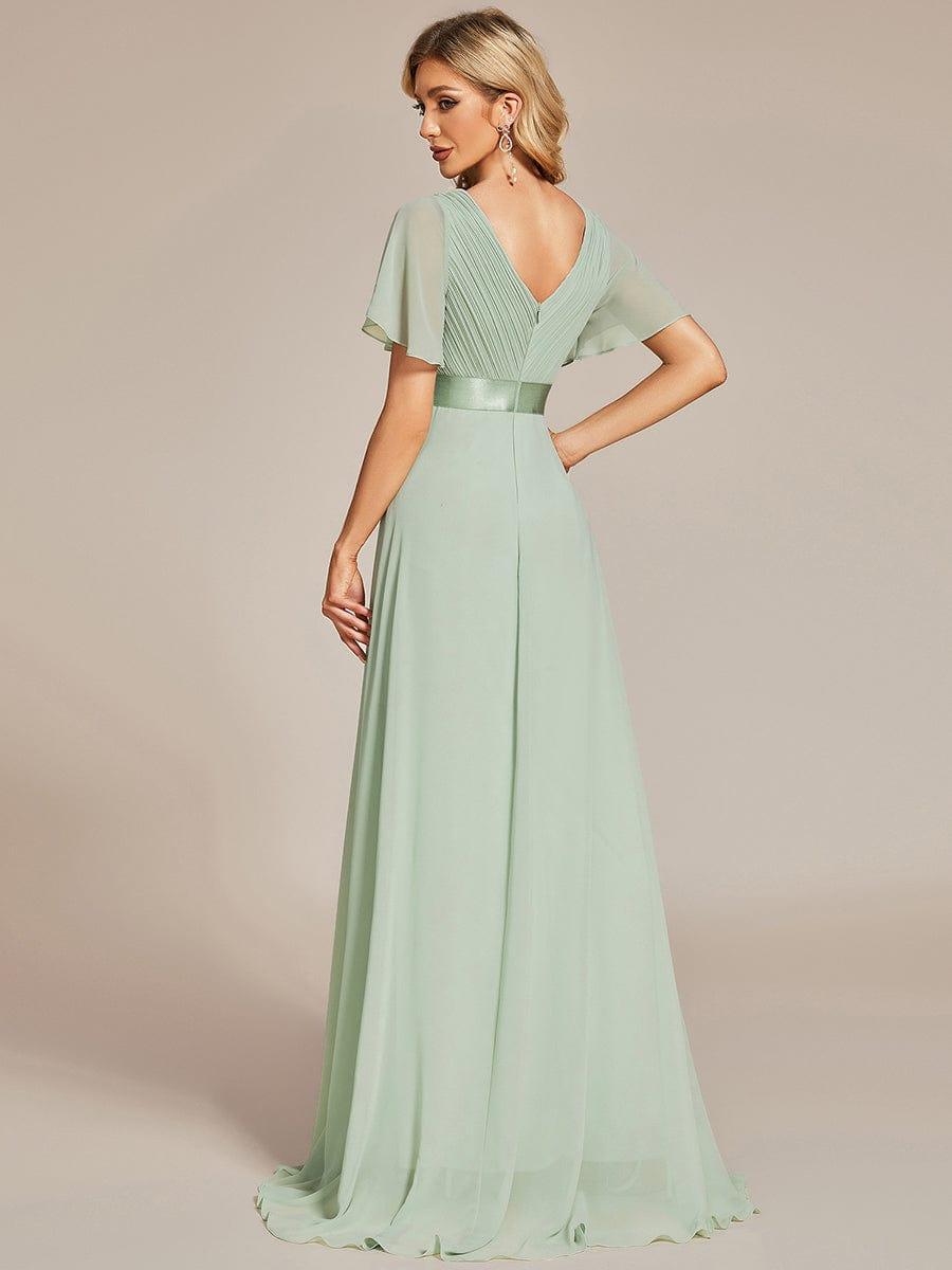 ever MONICA|High Waist Short Sleeves Bridesmaid Dress
