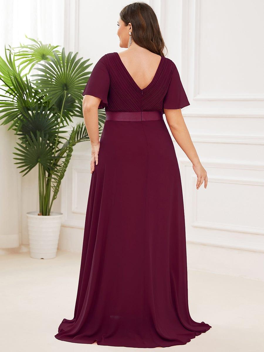 ever MONICA|High Waist Short Sleeves Bridesmaid Dress