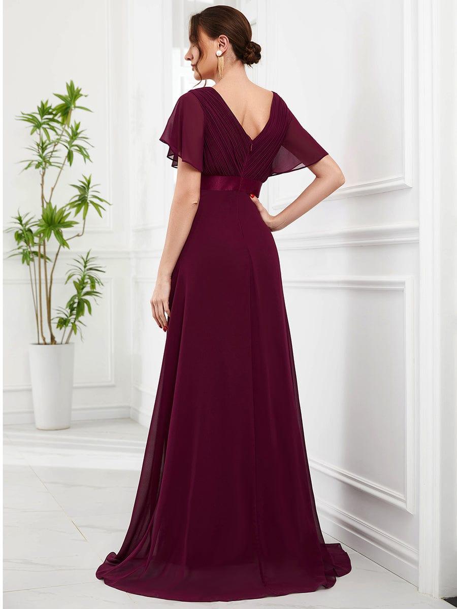 ever MONICA|High Waist Short Sleeves Bridesmaid Dress