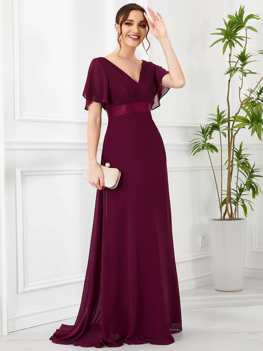 ever MONICA|High Waist Short Sleeves Bridesmaid Dress