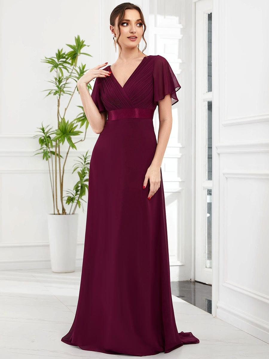 ever MONICA|High Waist Short Sleeves Bridesmaid Dress